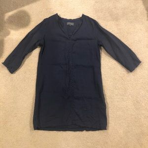 Michael Stars Raw Edge Linen Shift Dress